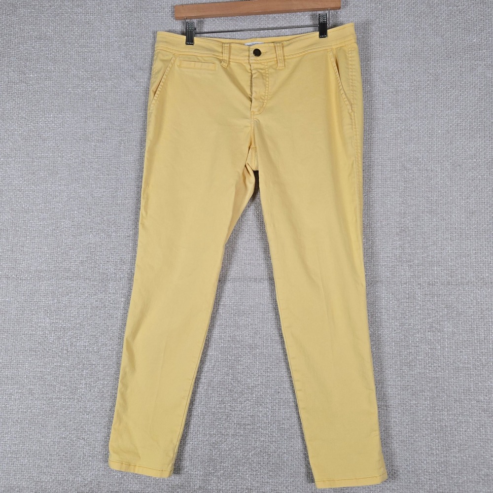 Market & Spruce Womens Yellow Chino Pants Slim Skinny Petite 12‎ WGW20251-PE